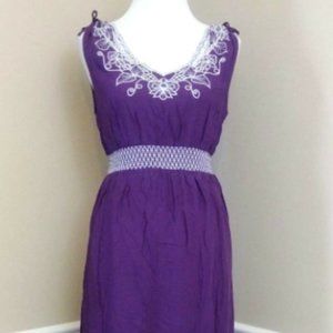 Modcloth Sunny Girl Boho Purple Maxi, 2X